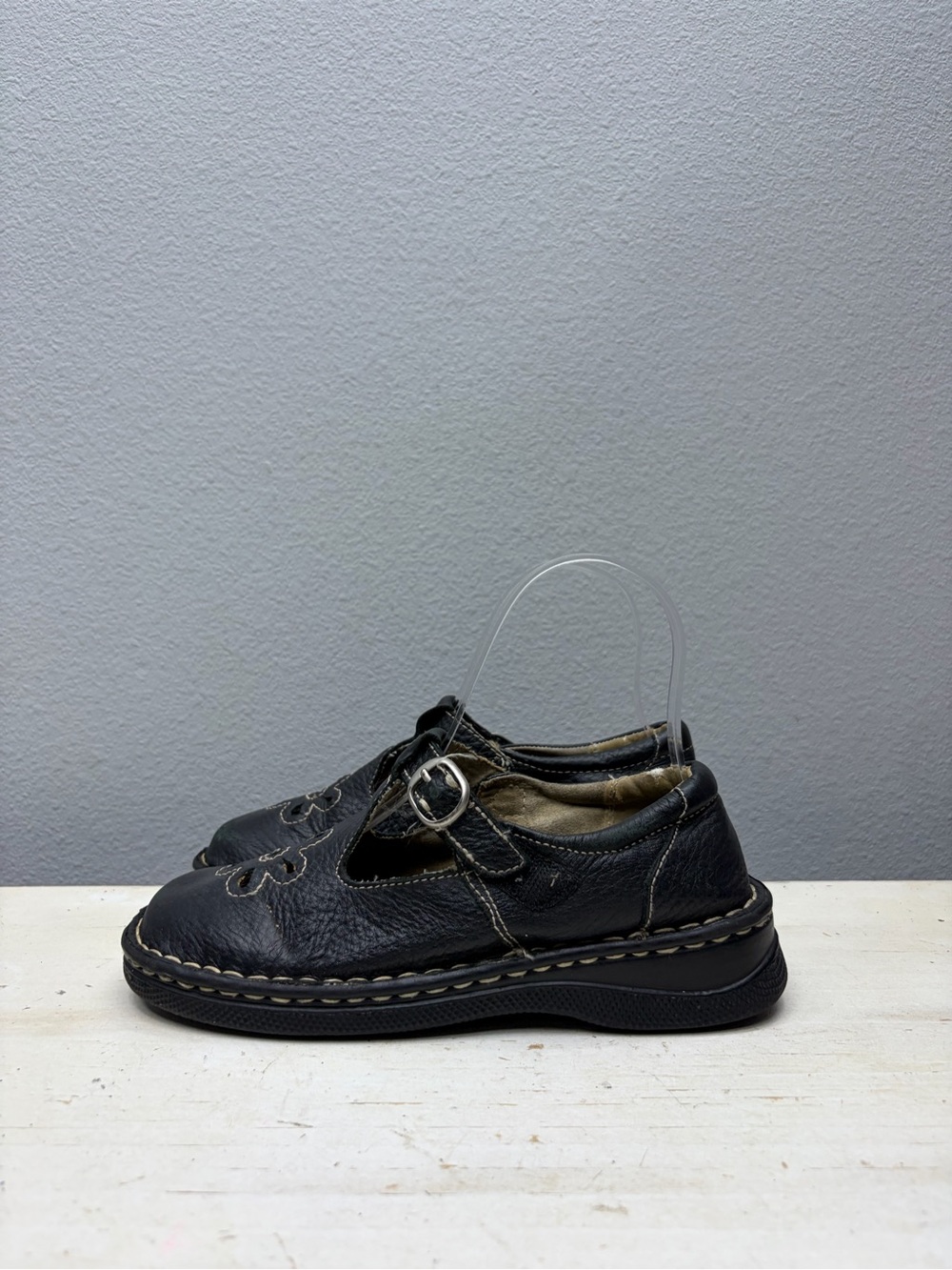 Thom Mcan Black Leather Mary Jane Shoes Size 3 girls